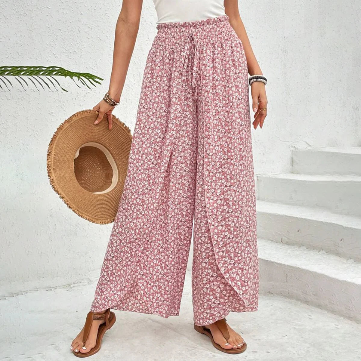 Pantalon Rose Doux à Poches Latérales - L'Élégance au Quotidien