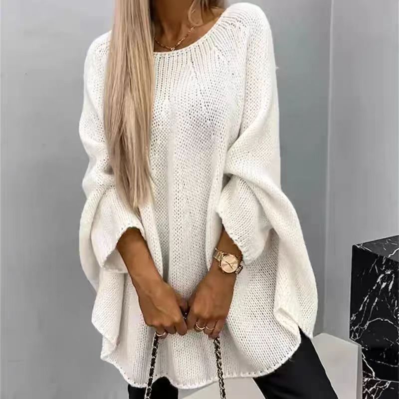 Pull Cape en Tricot - Élégance et Chaleur pour un Hiver Chic